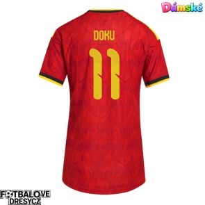 Belgie Jeremy Doku #11 Dámské Domácí Dres MS 2026 Krátký Rukáv